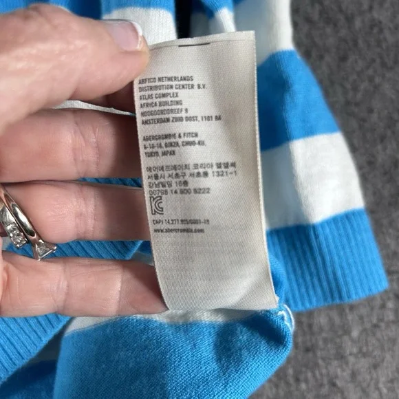 Blue and White Striped Sweater - Picture 9 of 10